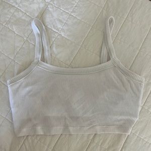 Alo white sports bra